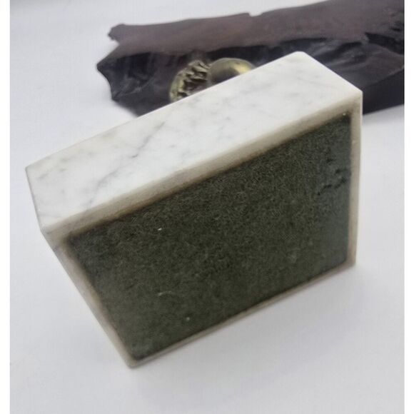 Brass Cherub Bookend Paperweight  Figurine on Marble Bases Regency - Picture 10 of 16